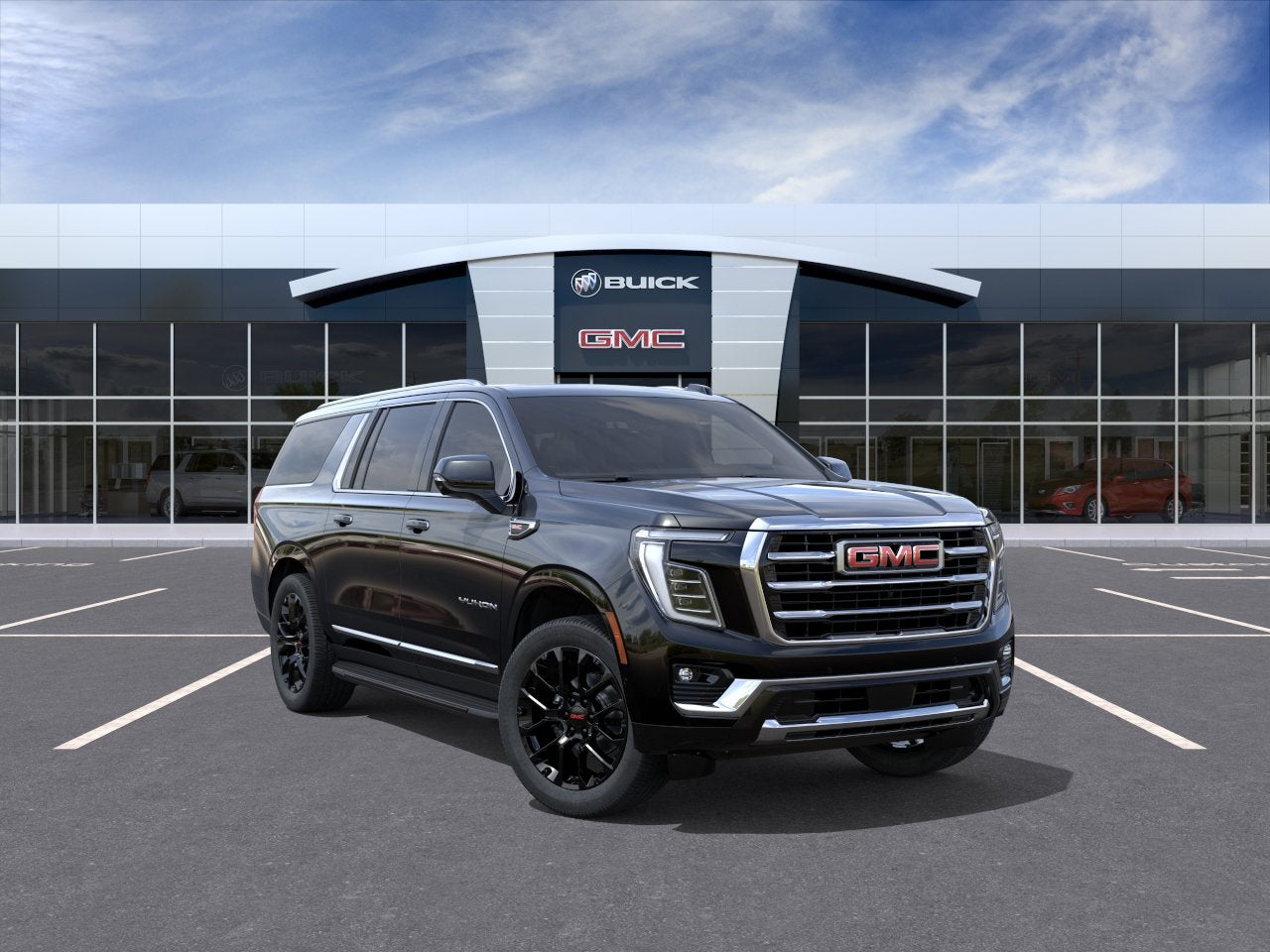 2026 GMC Yukon XL Elevation in Onyx Black — front three-quarter view