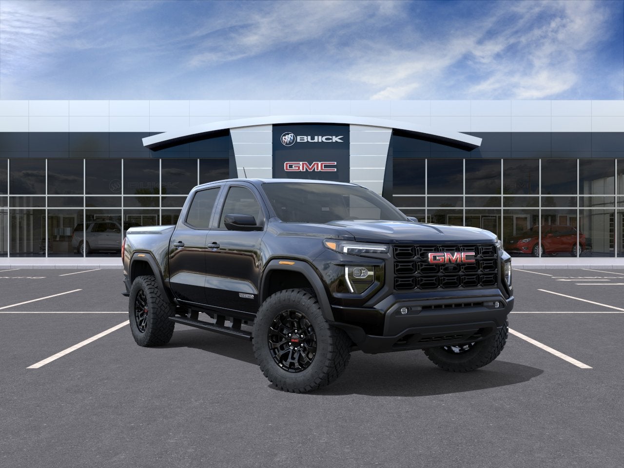 2026 GMC Canyon Elevation in Onyx Black — front three-quarter view