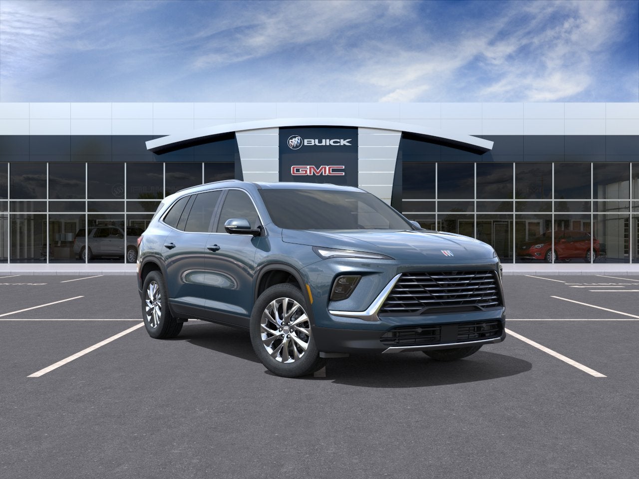 2026 Buick Enclave Preferred in Ocean Blue Metallic — front three-quarter view