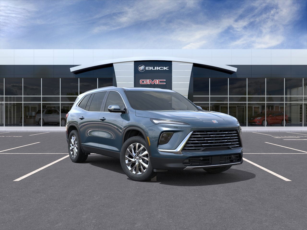 2026 Buick Enclave Preferred in Ocean Blue Metallic — front three-quarter view