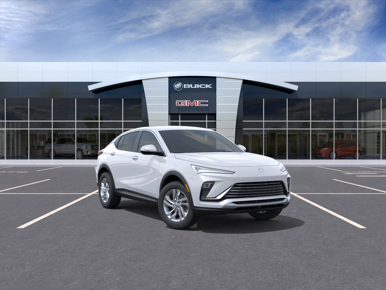2026 Buick Envista Preferred in Summit White — front three-quarter view
