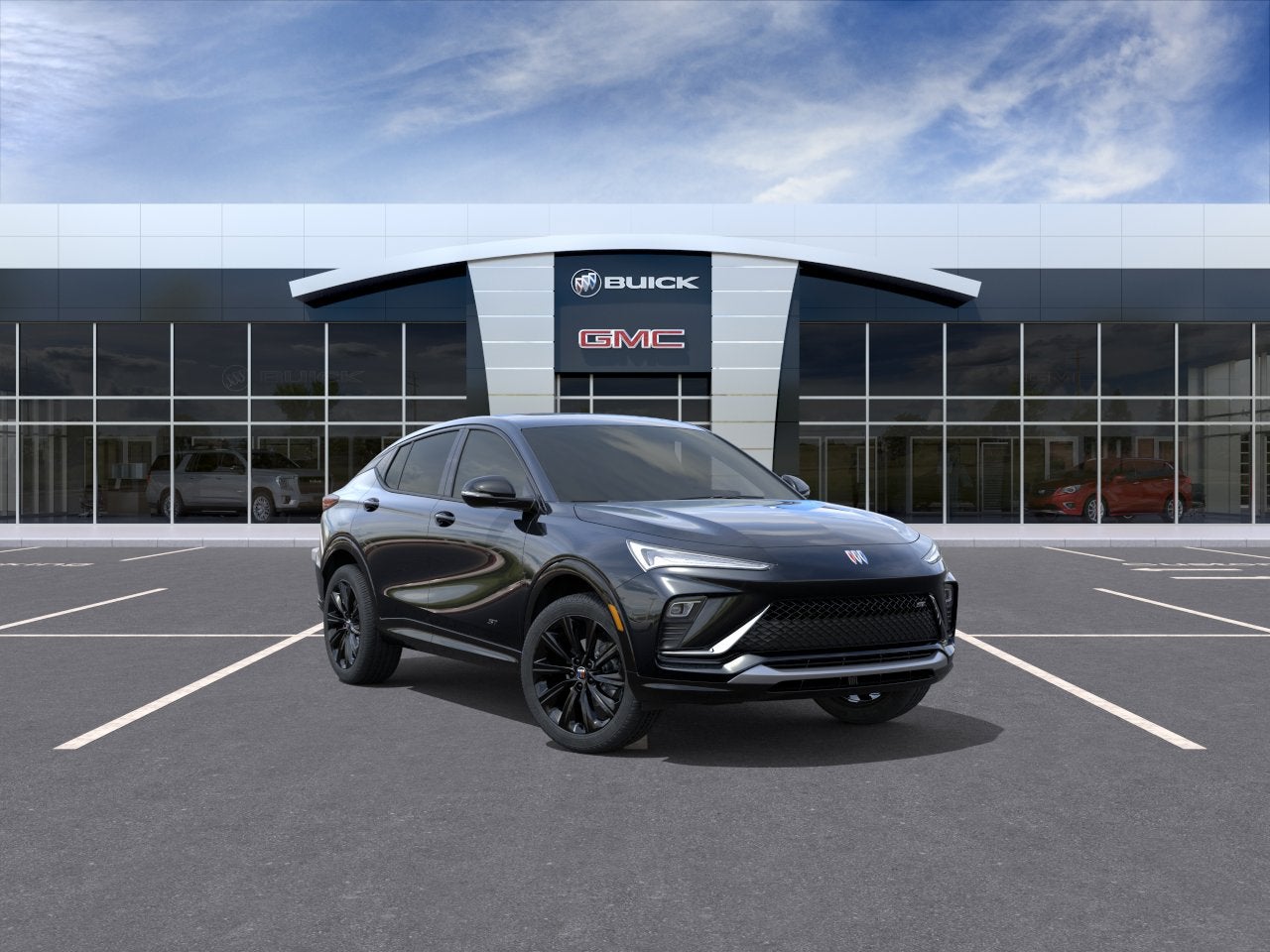 2026 Buick Envista Sport Touring in Ebony Twilight Metallic — front three-quarter view